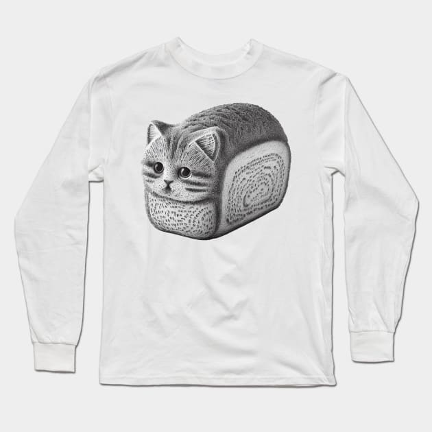 Funny cat loaf Long Sleeve T-Shirt by stkUA